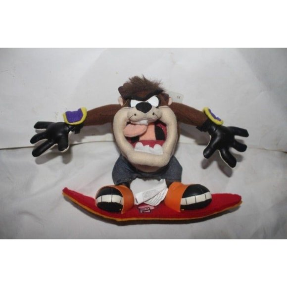 COPY - Looney Tunes DISNEY TASMANIAN Devil Plush Doll on Skateboard Snowboard 8… - Picture 3 of 6